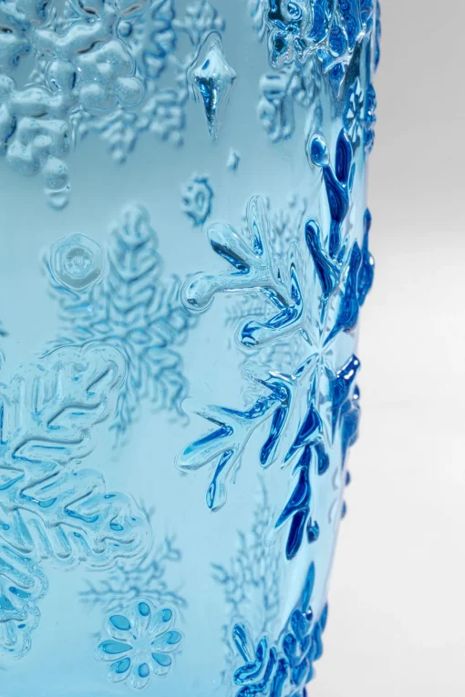 KARE Design Bicchiere acqua Ice Flowers blu - KARE> Stoviglie|Bicchiere