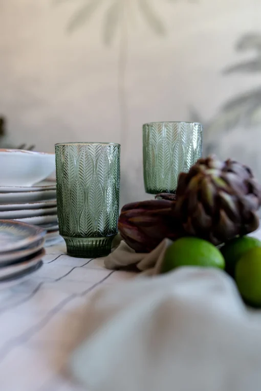 KARE Design Bicchiere Fogli verde - KARE> Stoviglie|Bicchiere