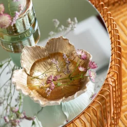 KARE Design Ciotola decorativa Flower Bloom crema-oro Ø20cm - KARE> Piatti