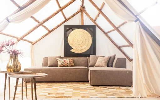 KARE Design Cornice Decorativa Golden Snail 120x120cm - KARE> Decorazioni Da Parete