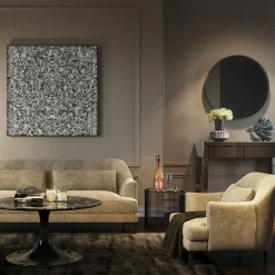 KARE Design CORNICE DECORATIVA SILVER FLOWER 100X100CM - KARE> Decorazioni Da Parete