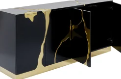KARE Design Credenza Cracked nero oro 165x80cm - KARE></noscript> Credenze E Madie