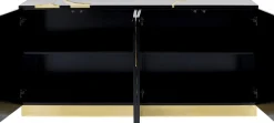 KARE Design Credenza Cracked nero oro 165x80cm - KARE></noscript> Credenze E Madie
