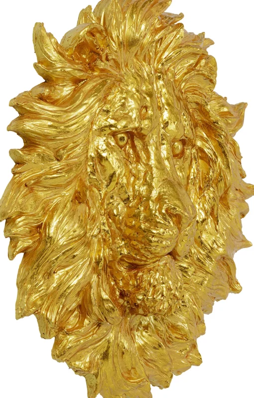 KARE Design Decorazione da parete Lion Head oro 90x100cm - KARE> Decorazioni Da Parete