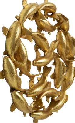 KARE Design Decorazione da parete School of Koi oro Ø102cm - KARE> Decorazioni Da Parete