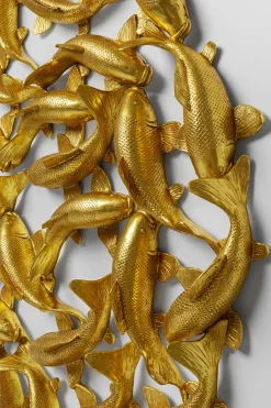 KARE Design Decorazione da parete School of Koi oro Ø160cm - KARE></noscript> Decorazioni Da Parete