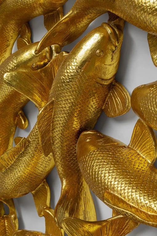 KARE Design Decorazione da parete School of Koi oro Ø160cm - KARE> Decorazioni Da Parete