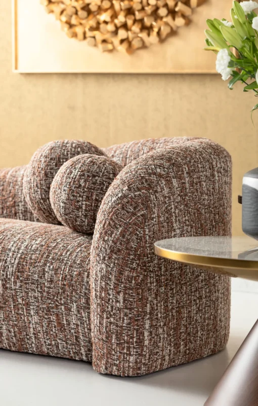 KARE Design Divano 3 posti Livia Melange Marrone 261cm - KARE> Divani