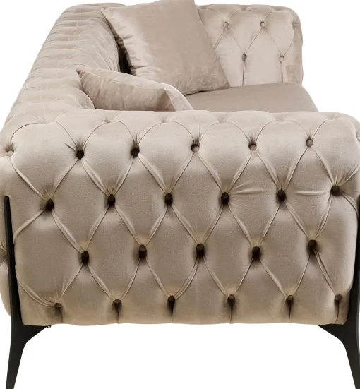 KARE Design Divano Bellissima 2 posti velluto beige 200cm - KARE> Divani