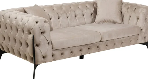 KARE Design Divano Bellissima 2 posti velluto beige 200cm - KARE> Divani