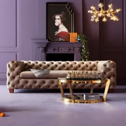 KARE Design DIVANO DESIRE 3-POSTI VELLUTO ECRU - KARE></noscript> Divani