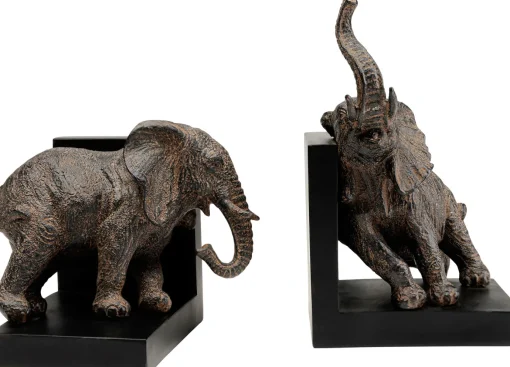 KARE Design Fermalibro Elephants 42cm (2/Set) - KARE> Fermalibri