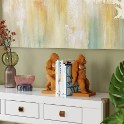 KARE Design Fermalibro Gorilla arancione (2/set) - KARE></noscript> Fermalibri