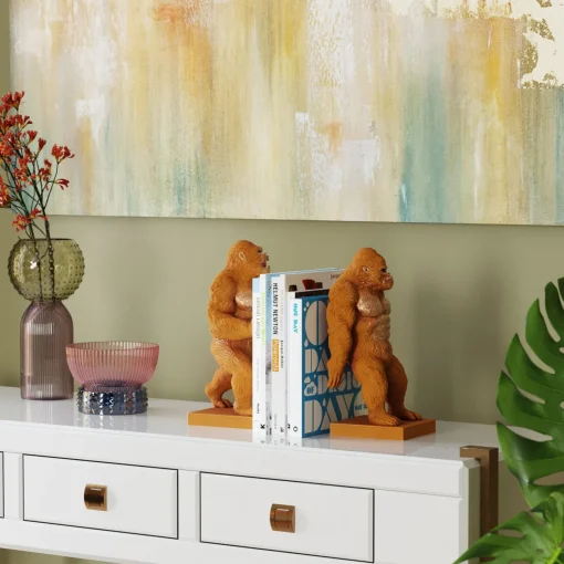 KARE Design Fermalibro Gorilla arancione (2/set) - KARE> Fermalibri