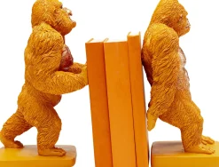 KARE Design Fermalibro Gorilla arancione (2/set) - KARE></noscript> Fermalibri