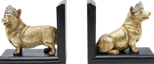KARE Design Fermalibro Royal standing Corgi (2/set) - KARE> Fermalibri