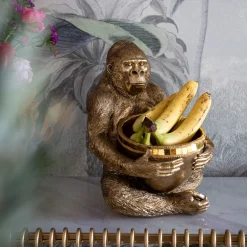 KARE Design Figura decorativa Holding Bowl oro 41cm - KARE></noscript> Statuette Decorative