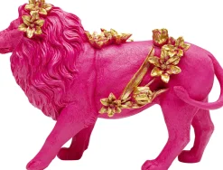 KARE Design Figurina decorativa Flower Lion fucsia 19cm - KARE></noscript> Statuette Decorative