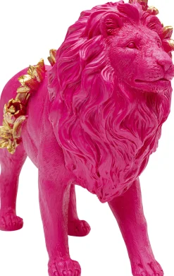 KARE Design Figurina decorativa Flower Lion fucsia 19cm - KARE></noscript> Statuette Decorative