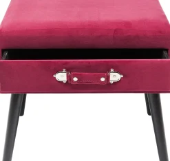 KARE Design FOOT STOOL DRAWER RED - KARE> Sgabello