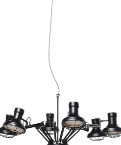 KARE Design Lampada a sospensione dal design industriale - Spider Multi - 6 faretti - KARE> Lampadari E Lampade A Sospensione