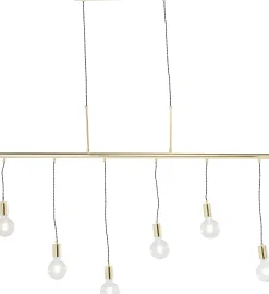 KARE Design Lampada a sospensione in acciaio verniciato Pole Brass SIX multi lampadina - KARE> Lampadari E Lampade A Sospensione