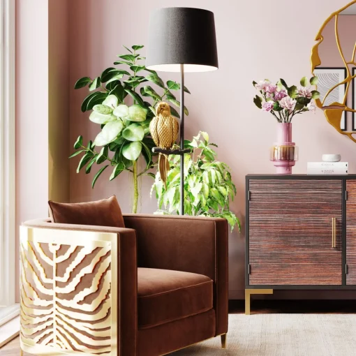 KARE Design Lampada a stelo Animal Parrot oro 176cm - KARE> Lampade Da Terra
