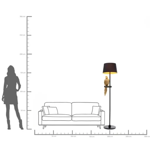 KARE Design Lampada a stelo Animal Parrot oro 176cm - KARE> Lampade Da Terra