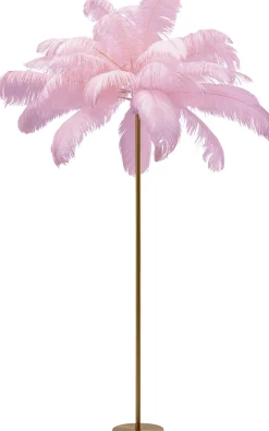 KARE Design Lampada a stelo Feather Palm pink 165cm - KARE> Lampade Da Terra