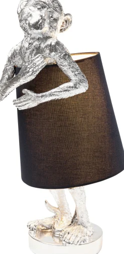 KARE Design Lampada Da Tavolo Animal Monkey Argento/Nero - KARE> Lampade Da Tavolo