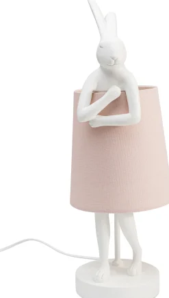 KARE Design Lampada da tavolo Animal Rabbit bianco/rosa 50cm - KARE> Lampade Da Tavolo