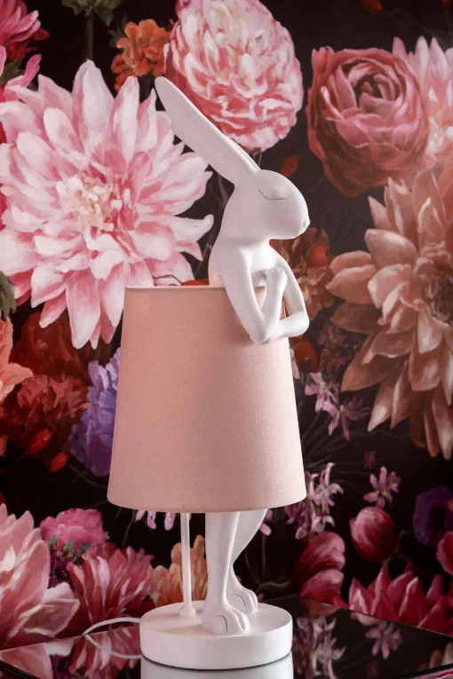 KARE Design Lampada da tavolo Animal Rabbit bianco/rosa 50cm - KARE> Lampade Da Tavolo