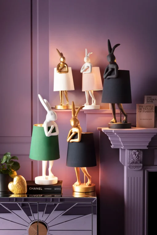 KARE Design Lampada da tavolo Animal Rabbit bianco/rosa 50cm - KARE> Lampade Da Tavolo
