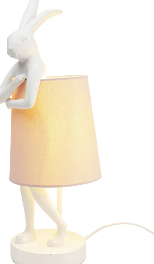 KARE Design Lampada da tavolo Animal Rabbit bianco/rosa 50cm - KARE> Lampade Da Tavolo