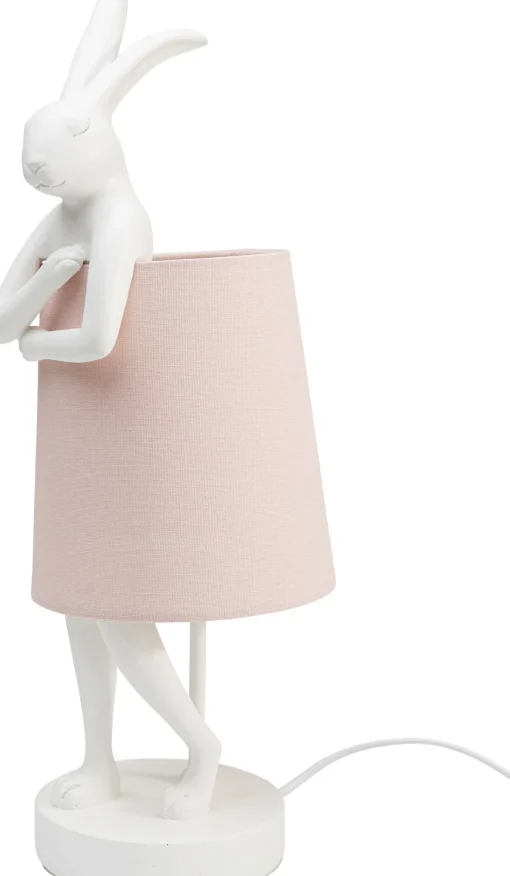 KARE Design Lampada da tavolo Animal Rabbit bianco/rosa 50cm - KARE> Lampade Da Tavolo
