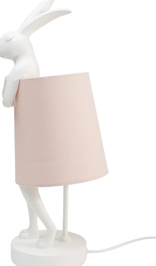KARE Design Lampada da tavolo Animal Rabbit bianco/rosa 50cm - KARE> Lampade Da Tavolo