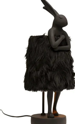 KARE Design Lampada da tavolo Animal Rabbit Fur nero/oro 50cm - KARE> Lampade Da Tavolo