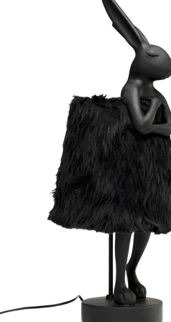 KARE Design Lampada da tavolo Animal Rabbit Fur nero/oro 68cm - KARE> Lampade Da Tavolo