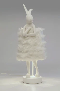 KARE Design Lampada da tavolo Animal Rabbit Fur bianco/argento 68cm - KARE> Lampade Da Tavolo