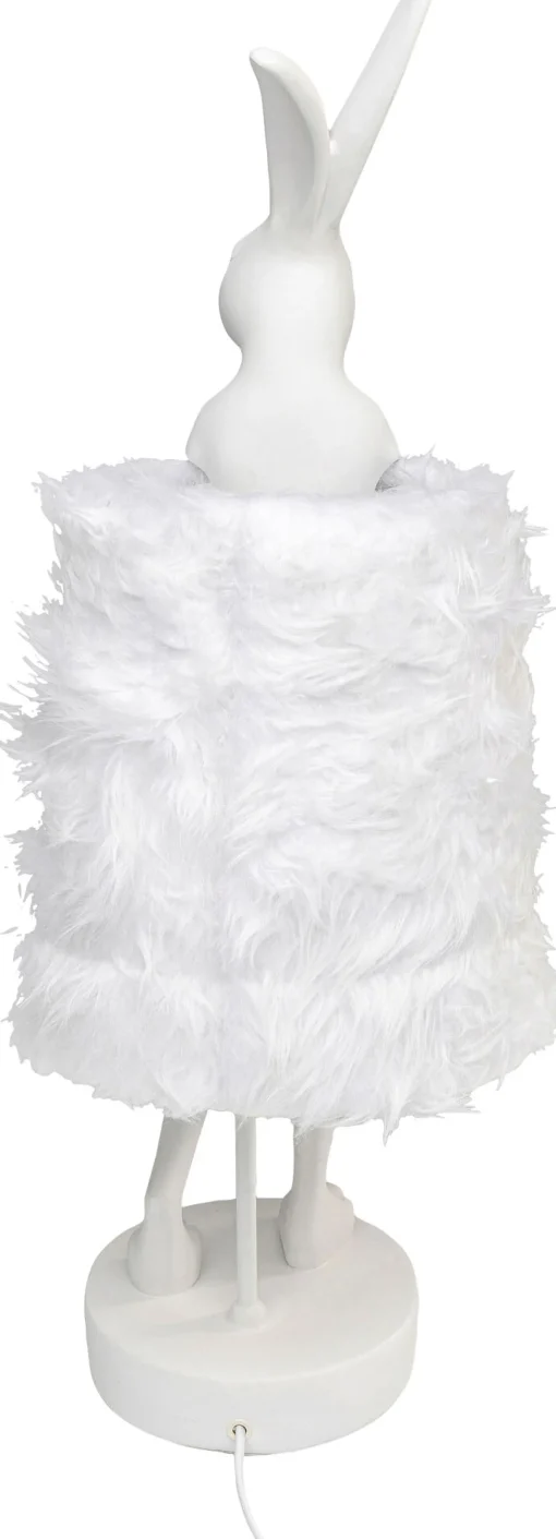KARE Design Lampada da tavolo Animal Rabbit Fur bianco/argento 68cm - KARE> Lampade Da Tavolo