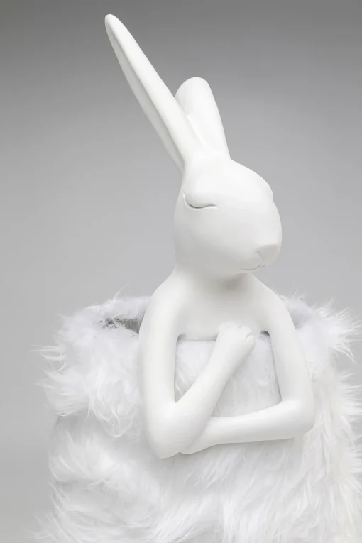 KARE Design Lampada da tavolo Animal Rabbit Fur bianco/argento 68cm - KARE> Lampade Da Tavolo