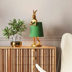 KARE Design Lampada da tavolo Animal Rabbit oro/verde 68cm - KARE> Lampade Da Tavolo