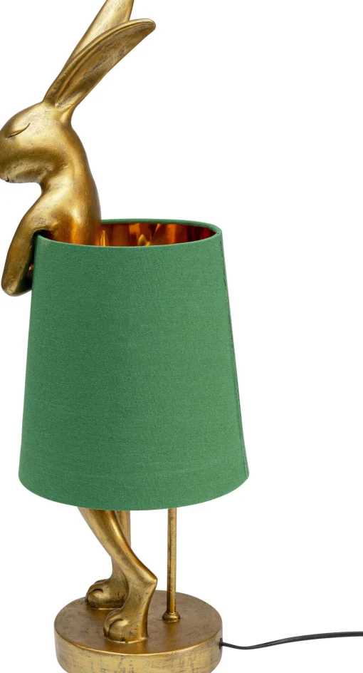 KARE Design Lampada da tavolo Animal Rabbit oro/verde 68cm - KARE> Lampade Da Tavolo