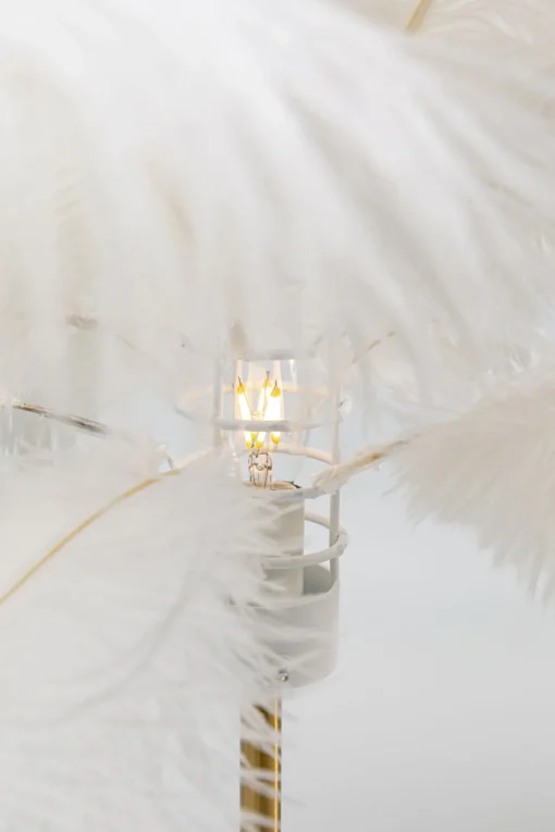 KARE Design Lampada da tavolo Feather Palm bianco 60cm - KARE> Lampade Da Tavolo