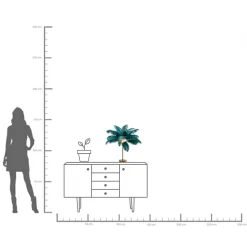 KARE Design Lampada da tavolo Feather Palm verde 60cm - KARE></noscript> Lampade Da Tavolo