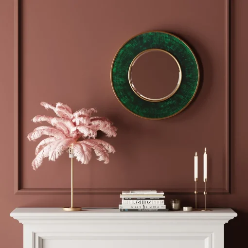 KARE Design Lampada da tavolo Feather Palm pink 60cm - KARE> Lampade Da Tavolo