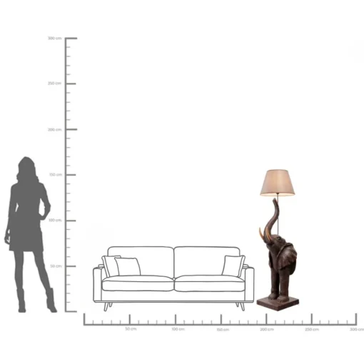 KARE Design Lampada da terra Animale Elefante 154cm - KARE> Lampade Da Terra