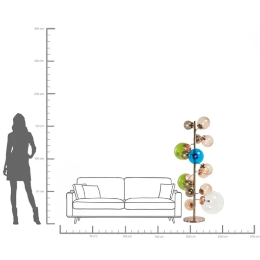 KARE Design Lampada da terra Balloon multicolor 15 LED - KARE> Lampade Da Terra