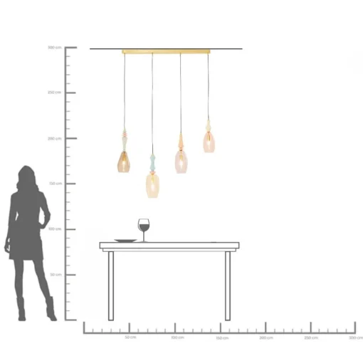 KARE Design Lampadario Allegra oro 109cm - KARE> Lampadari E Lampade A Sospensione