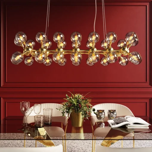 KARE Design Lampadario Atomic Balls ottone 140cm - KARE> Lampadari E Lampade A Sospensione